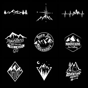

Hot Sale Mountains And Compass Car Sticker Decal Vinyl Large Art Pattern Art Cars Body Stickers Waterproof Auto Accessories