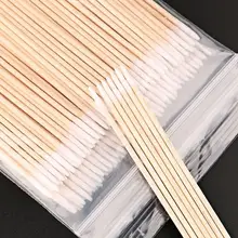 300 шт деревянные ватные палочки инструменты для наращивания ресниц медицинский уход за ушами деревянные палочки косметические ватные палочки наконечник