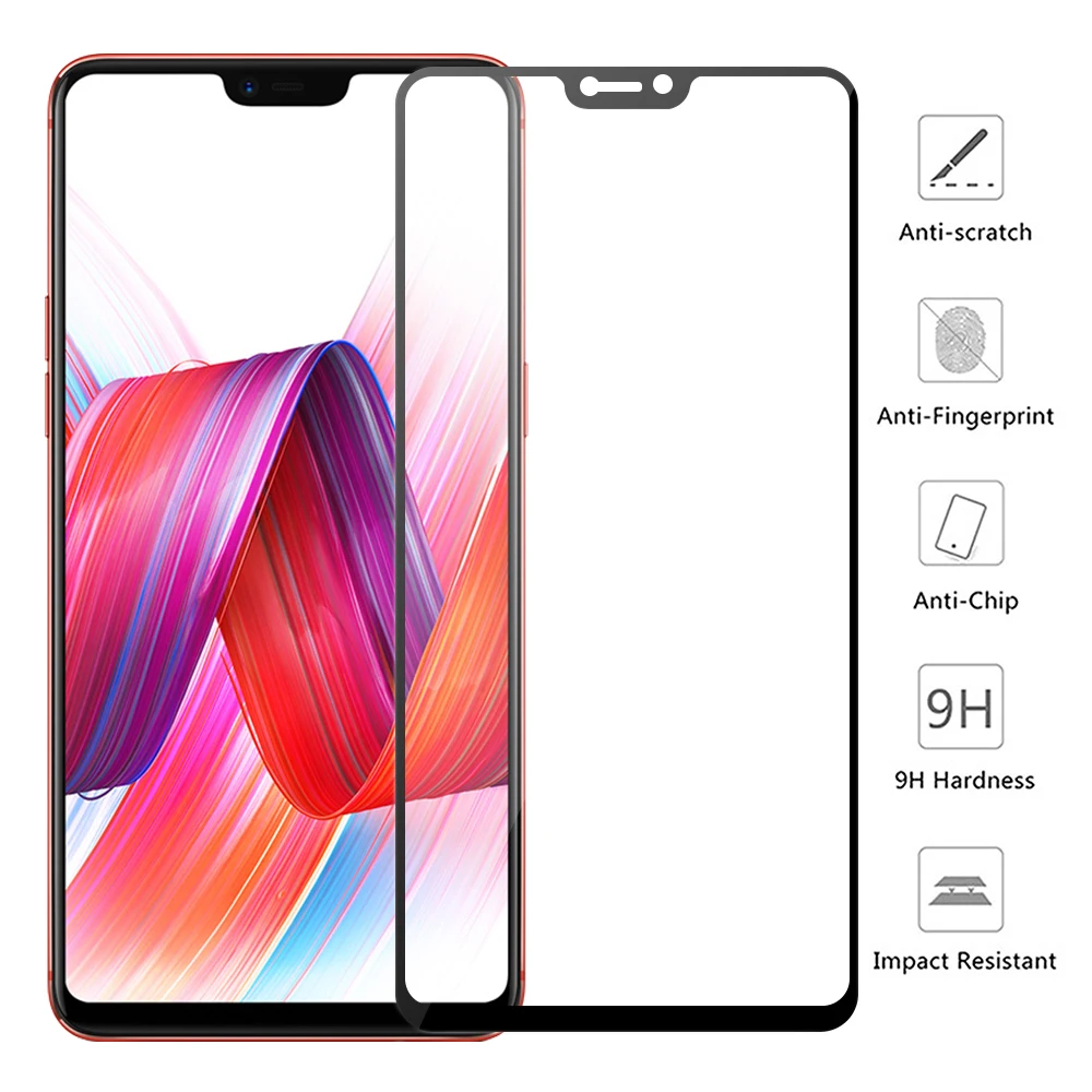 

Full Cover Tempered Glass For Oppo R15 A17 Pro R19 R15X R15 R17 Screen Protector For Oppo A37 A57 A59 A73 A77 A79 A83 Front Film