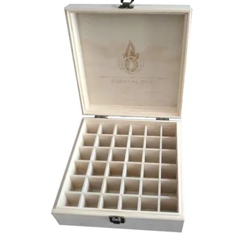 

Modern Design 36 Slots Wooden Essential Oils Box Solid Wood Case Holder Aromatherapy Bottles Storage Organizer