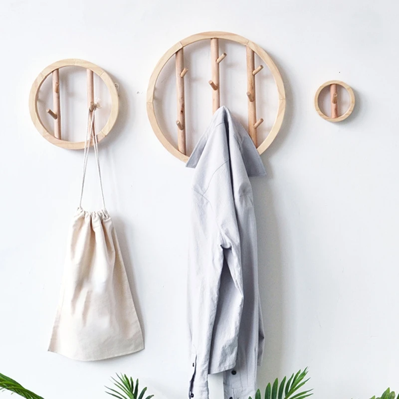Details about  / Wooden Wall Hook Holder For Home Cloth Organizer And Photography Prop Decoration