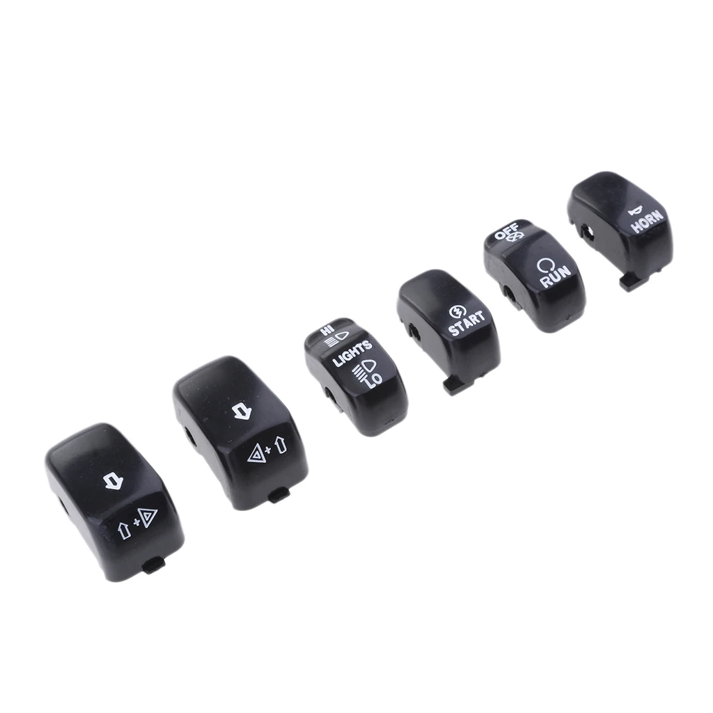 Motorcycle Hand Control Switch Housing Buttons Caps For Harley  XL Dyna Softail 2011 2012 2013 2014 2015 Black