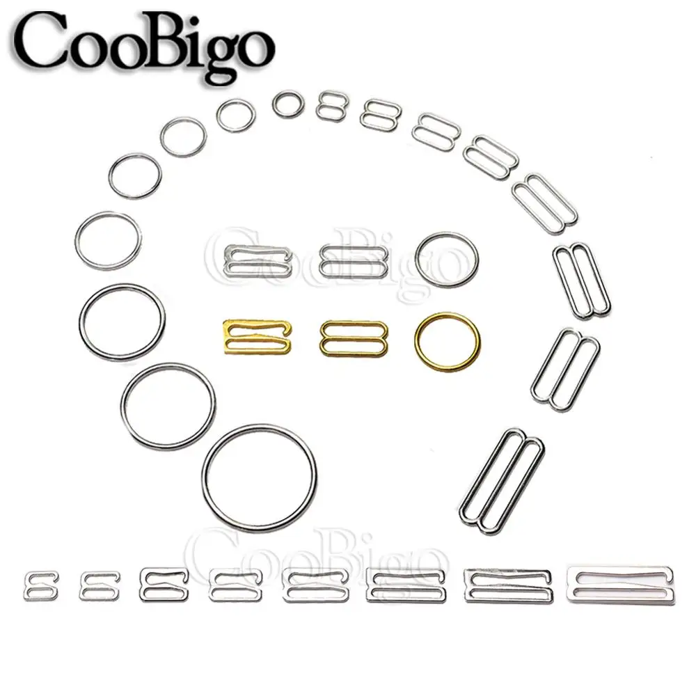 50pcs Metal Bra Strap Adjustable Buckles Underwear DIY Accessories