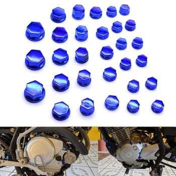 

30Pcs/set Motorcycle Screw Nut Cover Cap Nut Bolt Decoration Chrome Plating plastic For Yamaha T-MAX500 XJR1300 MT07 MT-09 R3 R6