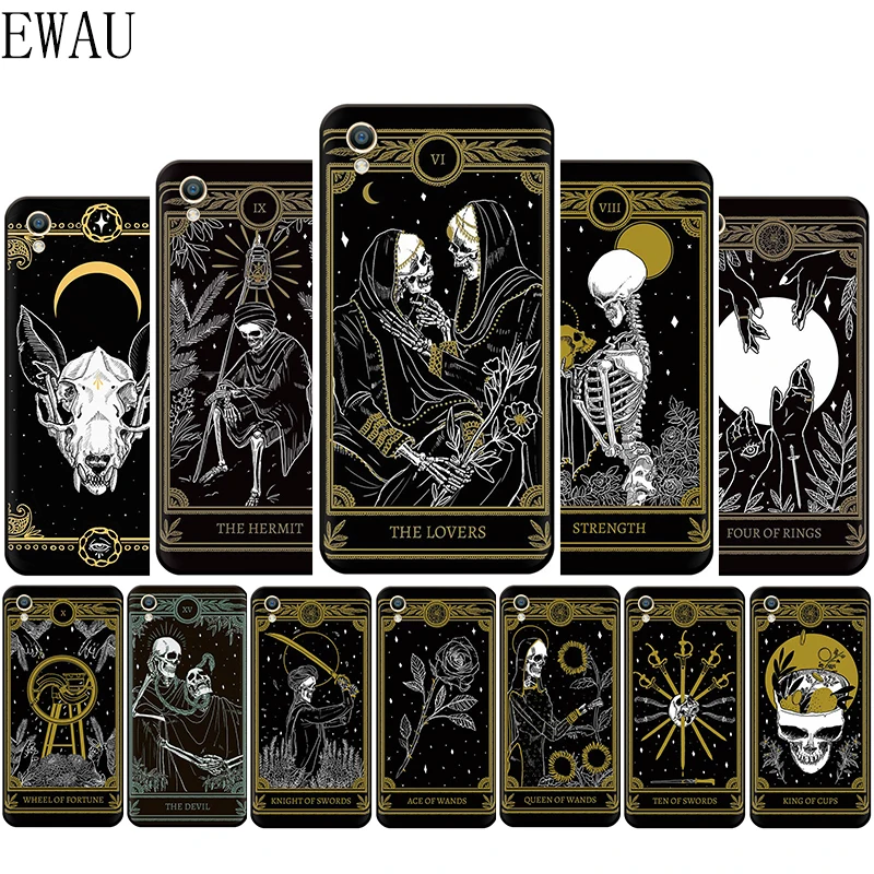 Силиконовый чехол для телефона EWAU Death Tarot OPPO A1K A5 A9 Reno Z 2 10X Realme 3 5 Pro Q X