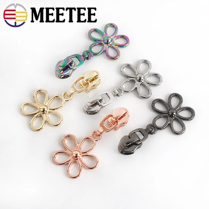 Meetee 10 шт. 5 # нейлоновая застежка молния металлический съемник для нейлоновой