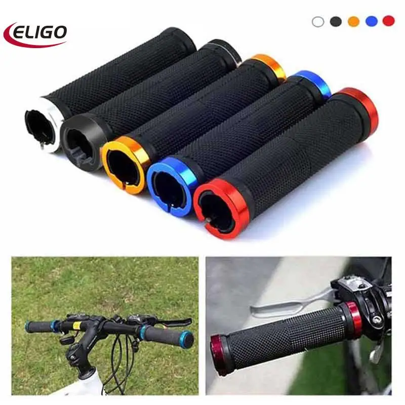 

1 Pair Bicycle Grips With Lock Rubber and Aluminium Alloy Non-Slip Straight Type Road Handle Bike bicycles Parts MTB Cuffs