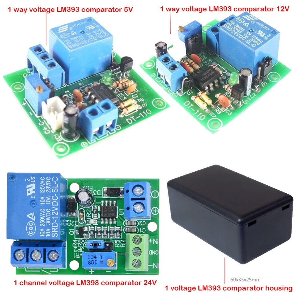 LM393 Komparator-Modul DC 5/12/24V – 1/2/4 Kanäl Produktbild-Vorschau 3