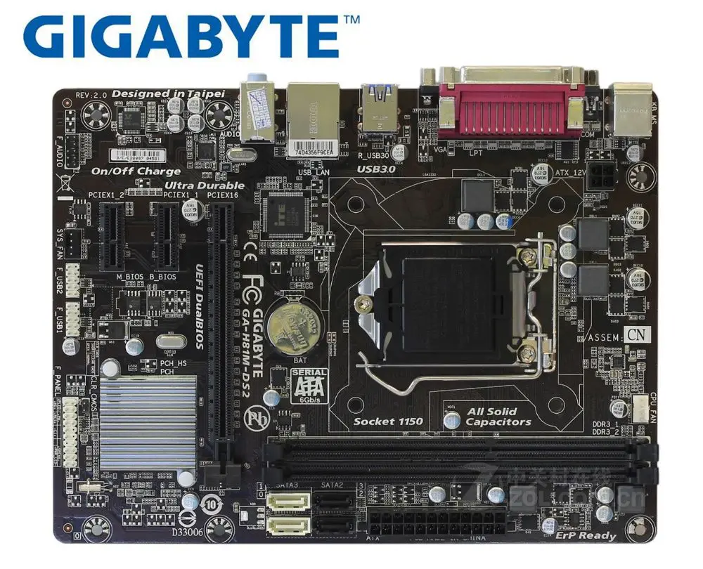 Оригинальная материнская плата для Gigabyte GA H81M DS2 LGA 1150 DDR3 16 ГБ USB3.0 I3 I5 I7 H81 десктопная