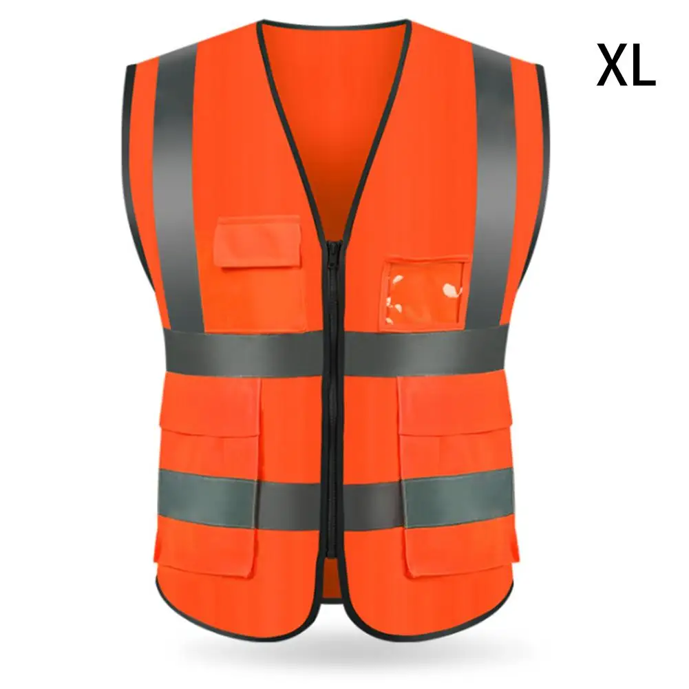 Светоотражающий жилет на рабочем месте, дорожная рабочая одежда, мотоциклетная велосипедная Спортивная уличная отражательная защитная одежда - Название цвета: XL