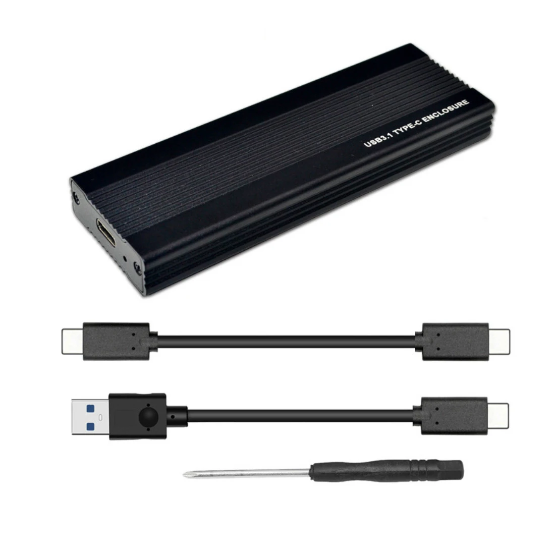QINDIAN NVME SSD Enclosure PCIE M.2 to USB 3.1 Type-C Adapter C 10Gbps RTL9210 M2 M Key Hard Drive Disk External Box | Компьютеры и