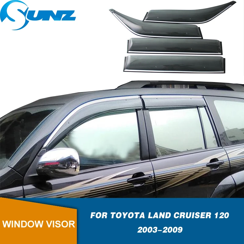 Дверной козырек для Toyota Land Cruiser Prado 120 Fj120 2003 2004 2005 2006 2007 2008 2009 4 шт. защита от солнца