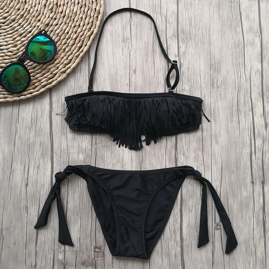 Black tassel bikini Clearance