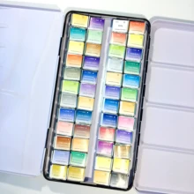 Профессиональные высокого качества для художника железный ящик 48 цветов акварельные краски в наборе