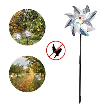 

2 Sets Windmill Shape Bird Repellent Animal Banishment Tool Household Wind Device Home Accessory with Connecting Rod for Garden