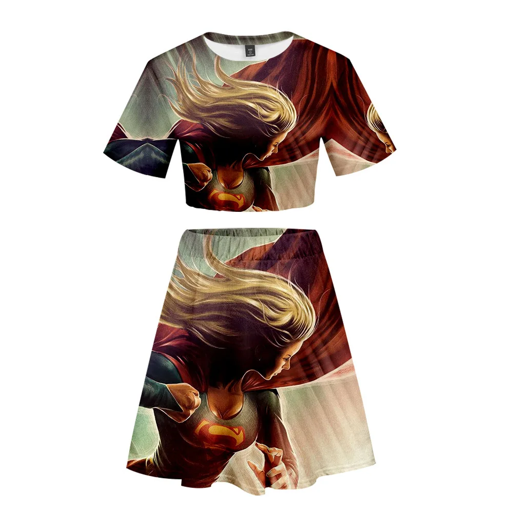 Горячая Распродажа Kara Danvers Carla Danvers Суперженщина супер девушки повседневная короткая юбка комплект