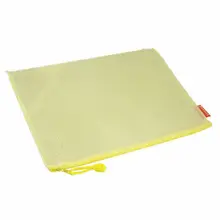 Желтый мягкий пластиковый держатель для бумаги формата А4 с застежкой-молнией Efaxu
