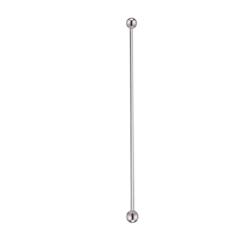 Male stainless steel metal urethral double beads penis plug dilator insert sex toy for man