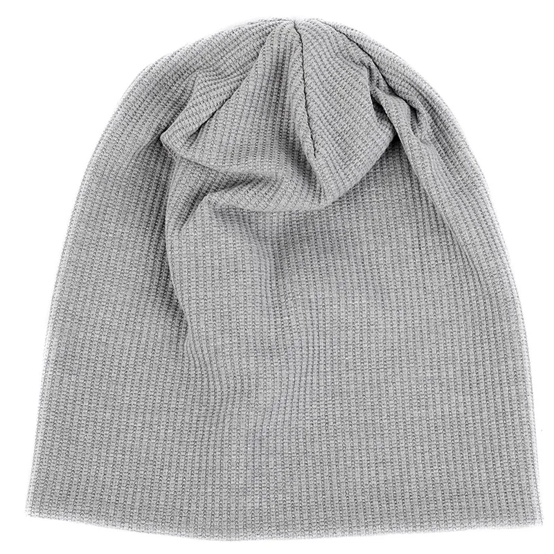 light gray Очаровательная деревянная мягкая теплая шапка унисекс в рубчик, зимняя и осенняя Кепка с черепом, мужская и женская Свободная трикотажная шапка, популярные шапки в стиле хип-хоп для мальчиков и девочек - Цвет: light gray