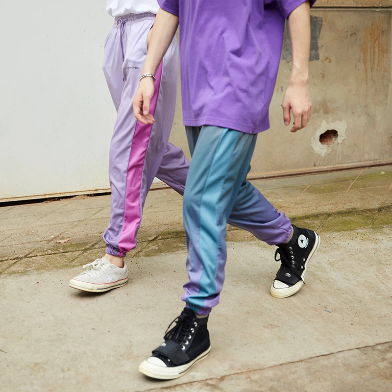 Хип-хоп джоггеры брюки градиент цвета уличная Мужская Harajuku спортивные брюки повседневные осенние спортивные брюки мягкие хип-хоп шаровары