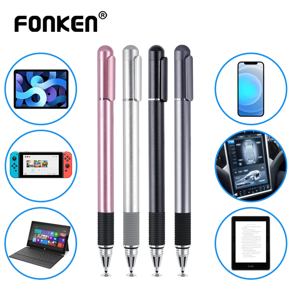 

2 in 1 Stylus Pen for ios Android Mobile Phone Touch Screen Pen Universal Drawing Tablet High Precision Capacitive Fiber Pencil