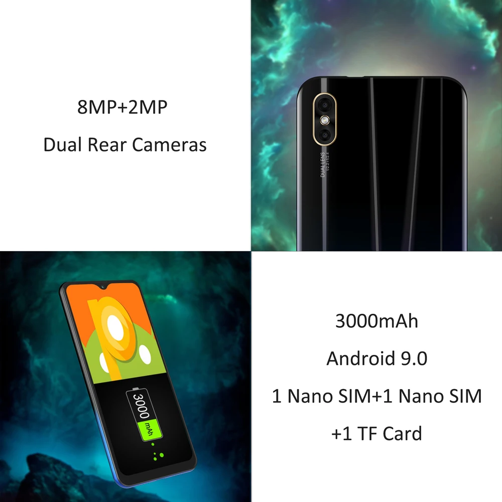 Мобильный телефон LEAGOO M12 5," HD+ экран капли воды 2 Гб ОЗУ 16 Гб ПЗУ MT6739V 3000 мАч 8MP камера Android смартфон