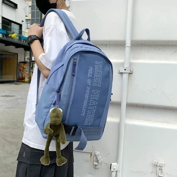 

School Bag Women Korean-style High School College Student Junior High School STUDENT'S Couples Trend Backpack 2020 Large-capacit