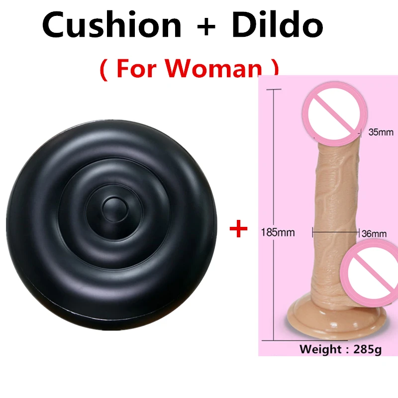 Female Masturbator Inflatable Round Cushion Dildo Sex Furniture