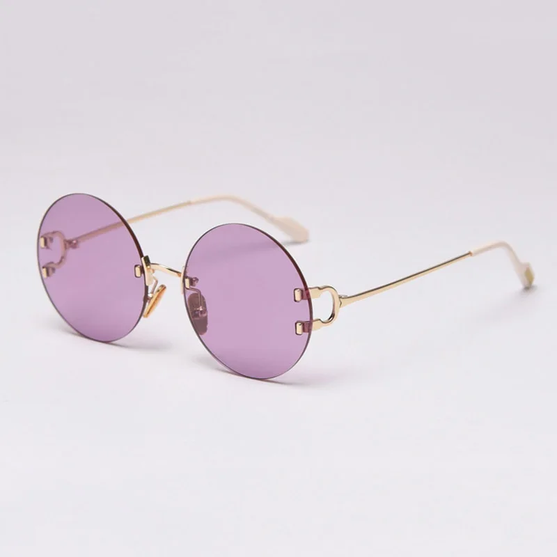 Spolaryzowane okulary przeciwsłoneczne bezramkowe damskie 2020 luksusowe  Vintage okrągłe okulary przeciwsłoneczne Retro różowe okulary kobieta  odcienie dla kobiet UV400 Gafas|Okulary przeciwsłoneczne| - AliExpress