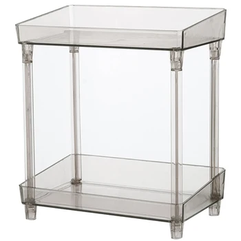

Dressing Table Storage Rack Two-Layer Cosmetic Box Lipstick Hollow Storage Box Breathable Storage Box Double Transparent Rack Tr
