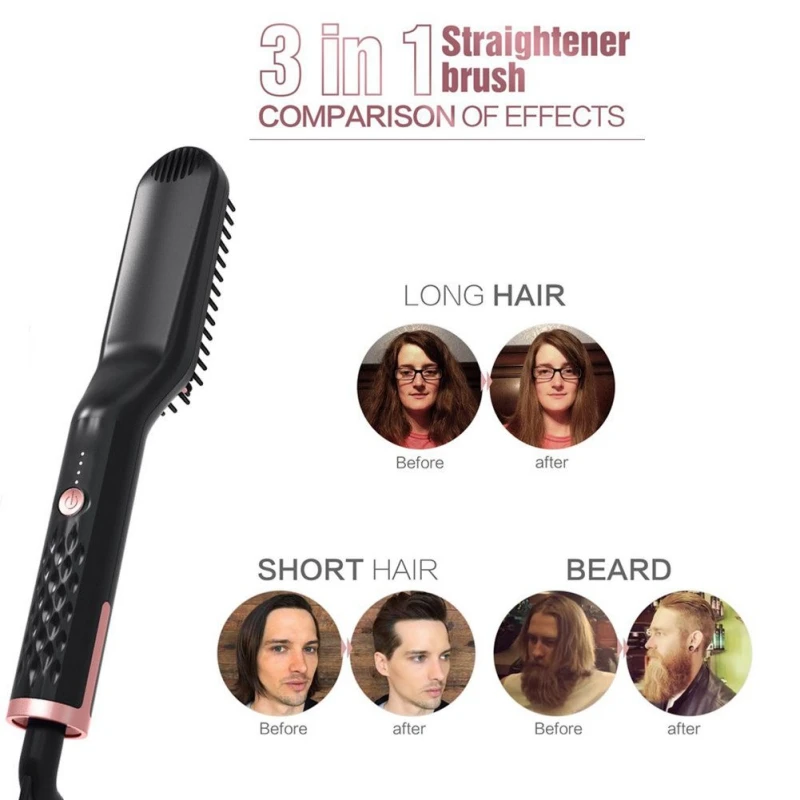 Capelli Alliscia Capelli Barba Attrezzi strigliatura e tolettatura комплект Ragazzo Multifunzionale Degli Uomini Barba Raddrizzatore
