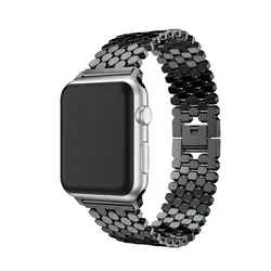 Ремешок для Apple Watch 38 мм 42 мм iWatch 4 5 ремешок 44 мм 40 мм цветной стальной ремень браслет Apple watch 4 3 2 1 Аксессуары