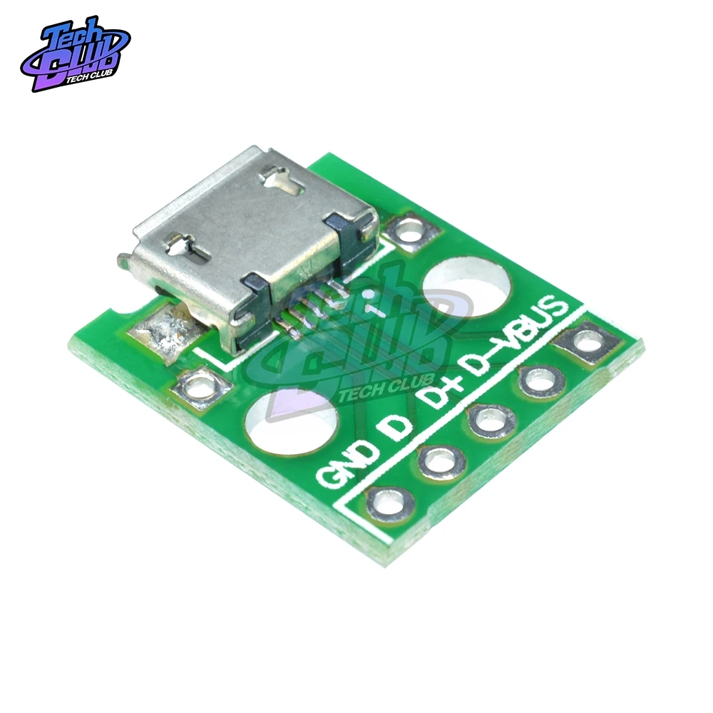 1 5 USB Buchse Female zu 5PIN DIP Adapter 2,54mm Breadboard Modul für Arduino