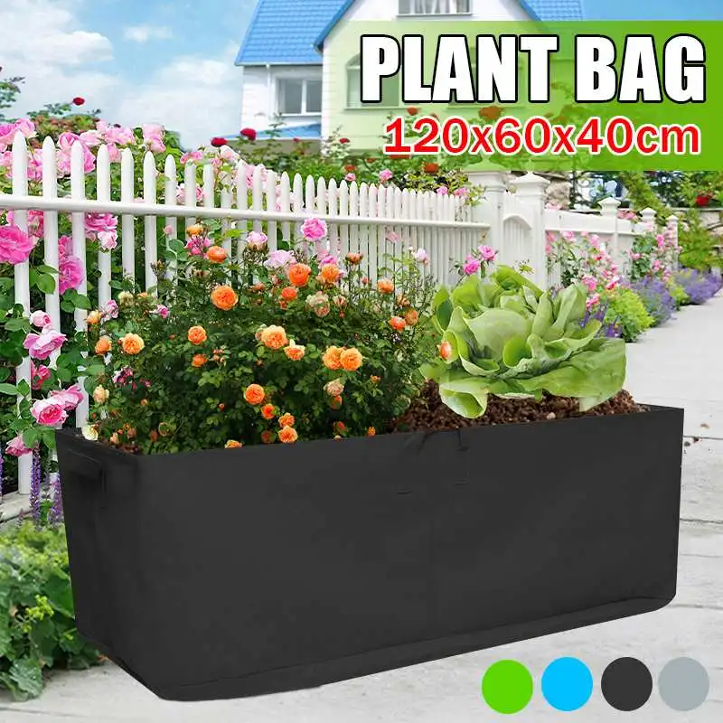 Rectangle Grow Bag 120x60x40cm Garden Bed Anti Corrosion Outdoor