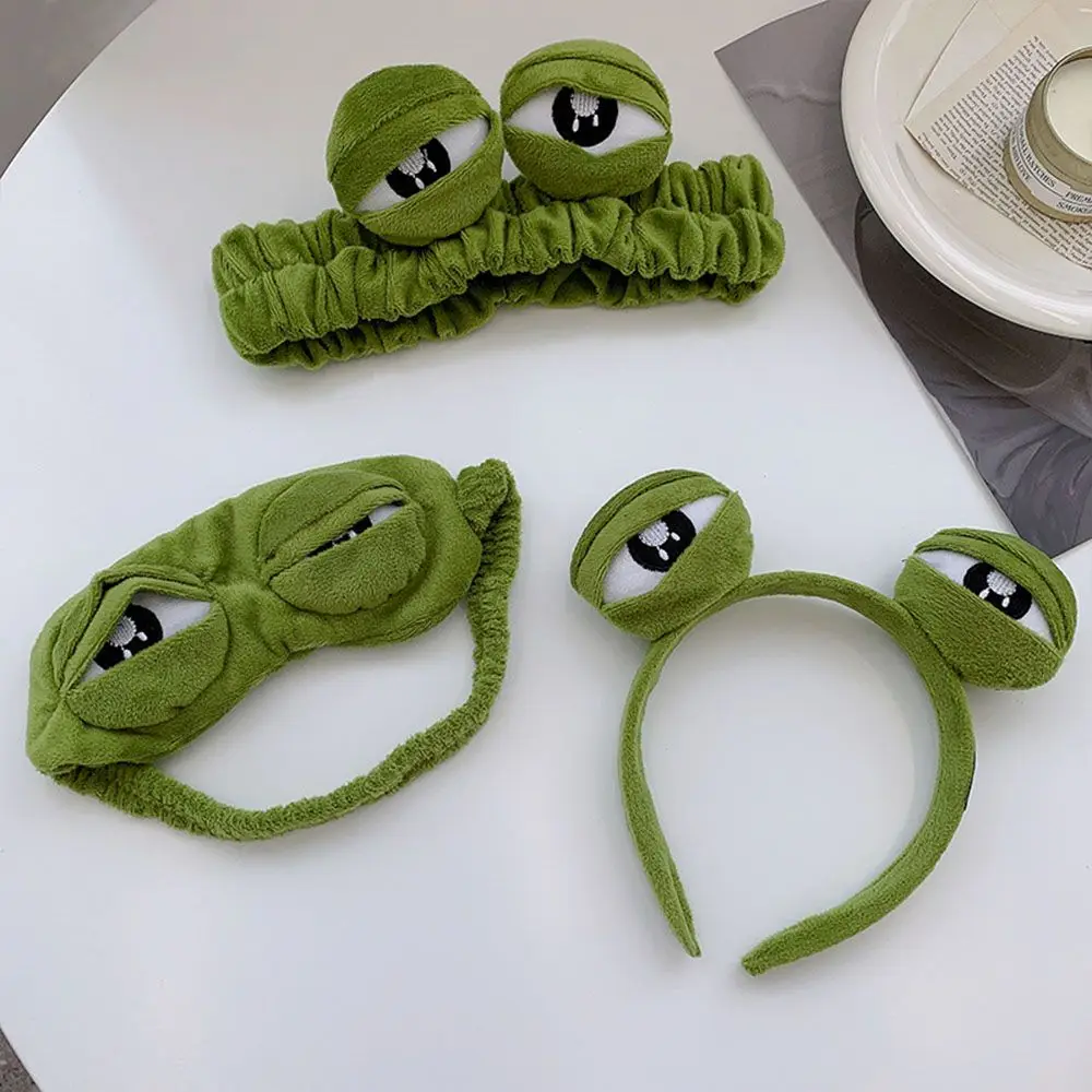 Women Head Hoop Bands Lamb Animal Headband Washing Wide-brimmed Elastic Hairbands Makeup Funny Frog Hairband |