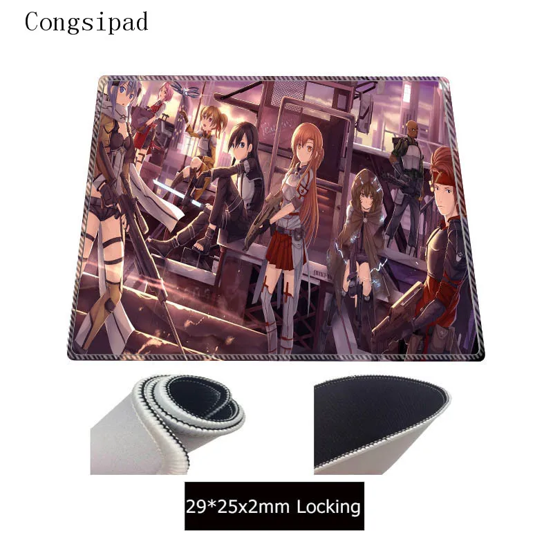 Congsipad Art Online Anime Large Mouse Pad Gamer Locking Edge Keyboard Mouse Mat Gaming Grande Mous
