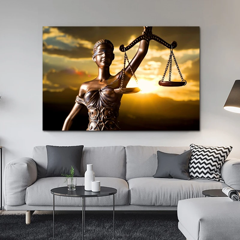 HD печатает холст плакат домашний декор Themis Godin Van Justice живопись Schilderen voor Woonkamer tableaux muraux современный