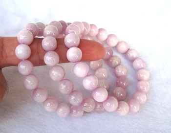 

Free Shipping Natural Kunzite Round 10mm Beads Bracelet Women Jewelry Accessories Weddings Parties Birthday Gift