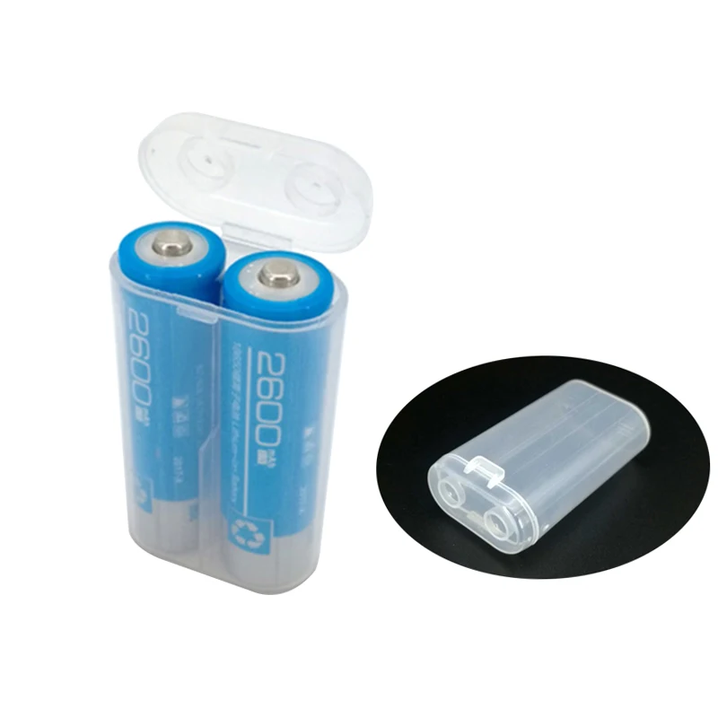 Прозрачный белый прозрачный пластиковый корпус для батареи держатель коробка для хранения для 2x18650 контейнер для аккумуляторов сумка органайзер коробка