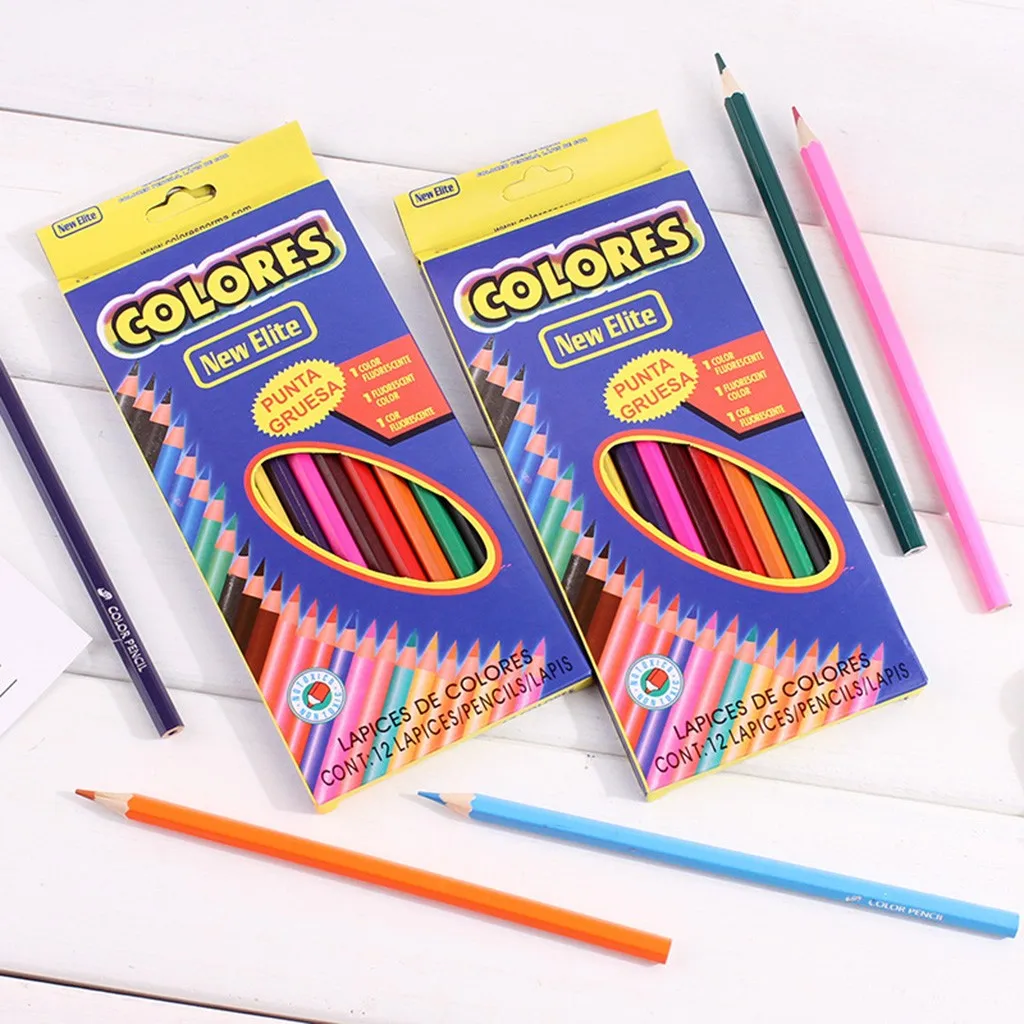 Premium Quality Child Pencil Set Marker Album Sketch Watercolor Marker  Brush 12 Colored Painting Pencils Colored Pencils For Kid