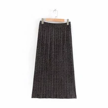 Summer vintage polka dot midi skirt women high waist skirt streetwear korean kawaii black pleated skirt faldas mujer moda