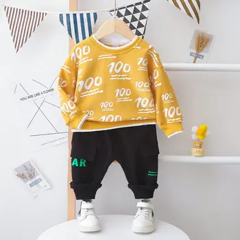 

Children Cotton Clothes Spring Autumn Baby Boy Girls Full printe T Shirts Pants 2Pcs/sets sport Kids Fashion Toddler Tracksuits
