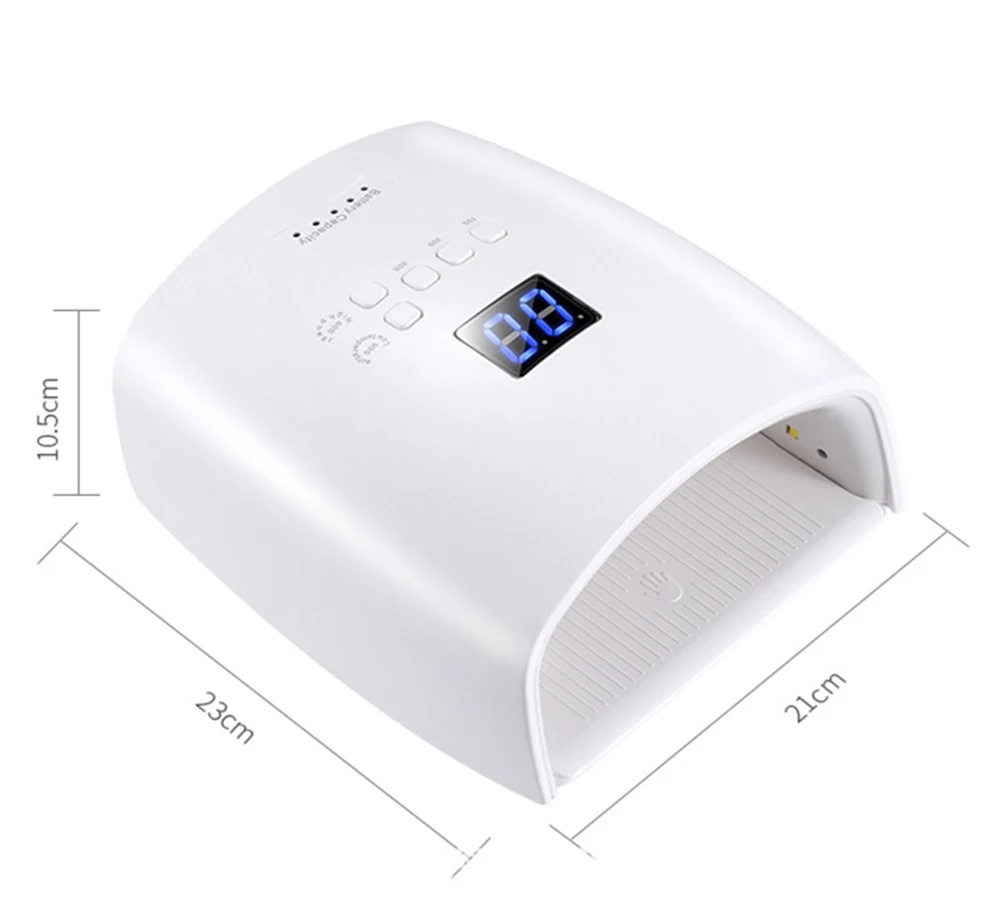 Conduziu a Bateria Recarregável sem Fio Unha do Diodo Emissor de Luz s do Secador do Esmalte do Gel da Lâmpada do Unha - 90 do Diodo 60 w uv 30 s 5 Secadores de unhas