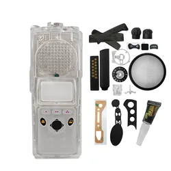 7 - Color Walkie Talkie Replacement Housing Case Kit for Portable Two - Way Radios (Transparent)