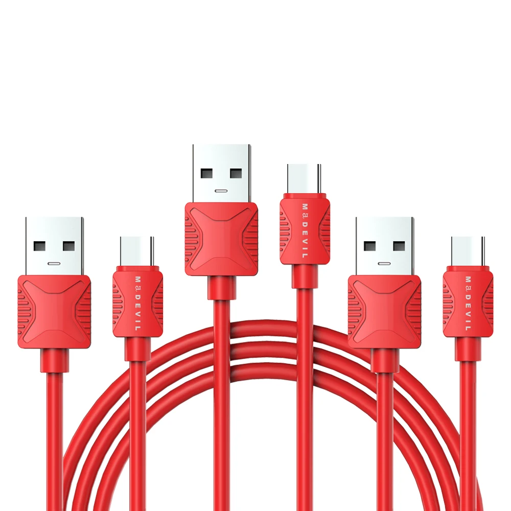 Кабель usb type-C для samsung S9 S10 huawei P20 P30 Pro, кабель для быстрой зарядки и передачи данных type-C для Xiaom Redmi Note 7, шнур USB C - Цвет: as picture