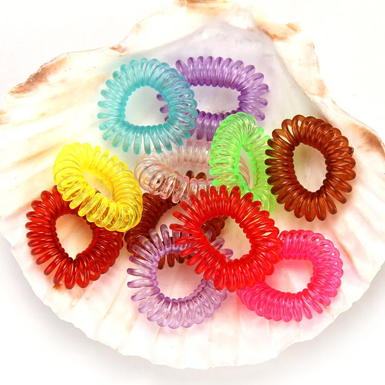 10pcs/lot Cheap Telephone Line Gum Black Elastic Hair Band For Girl Rope Jewelry Accessories Springs Hair Scrunchy vintage hair clips