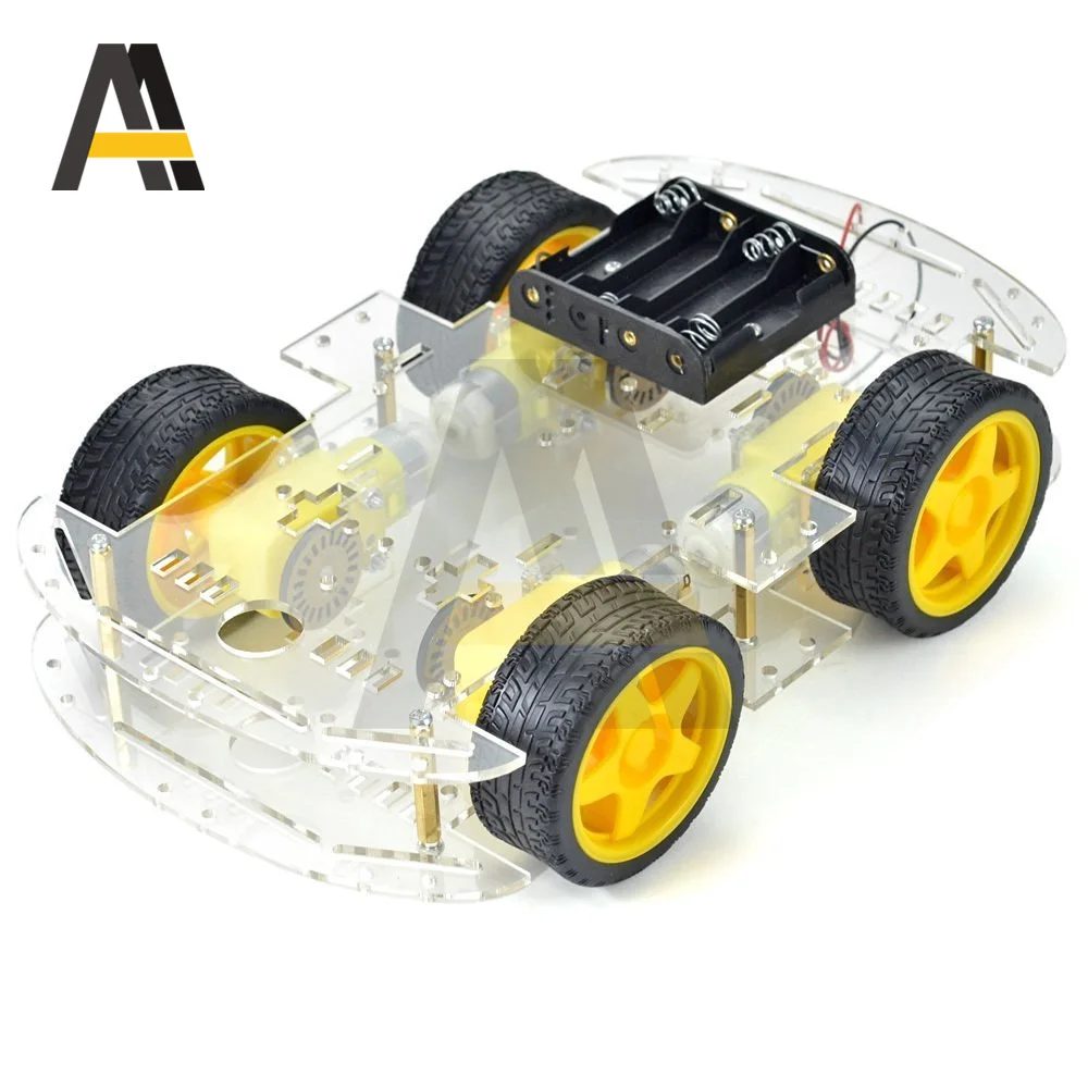 1set 4WD smart robot car chassis kits with Speed Encoder for ardu HI 
