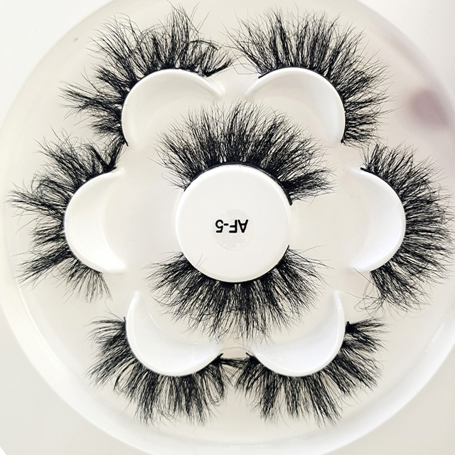 4Pair 3D Mink Eyelashes Fluffy Dramatic Eyelashes Makeup Wispy Mink Lashes Natural Long False Eyelashes Thick Fake Lashes