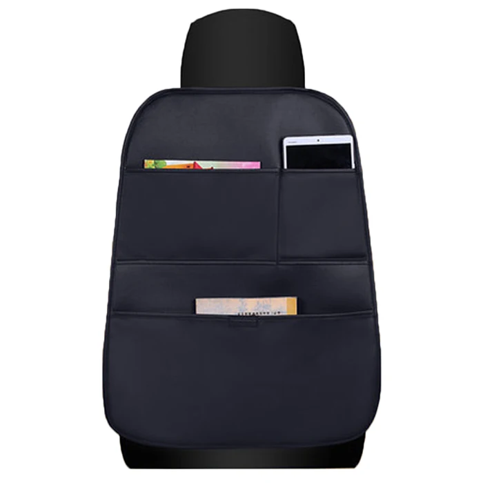 dropshipping Car Seat Back Cover Mat Protector Anti-kick Pad Waterproof Storage Pockets Accessories OE88