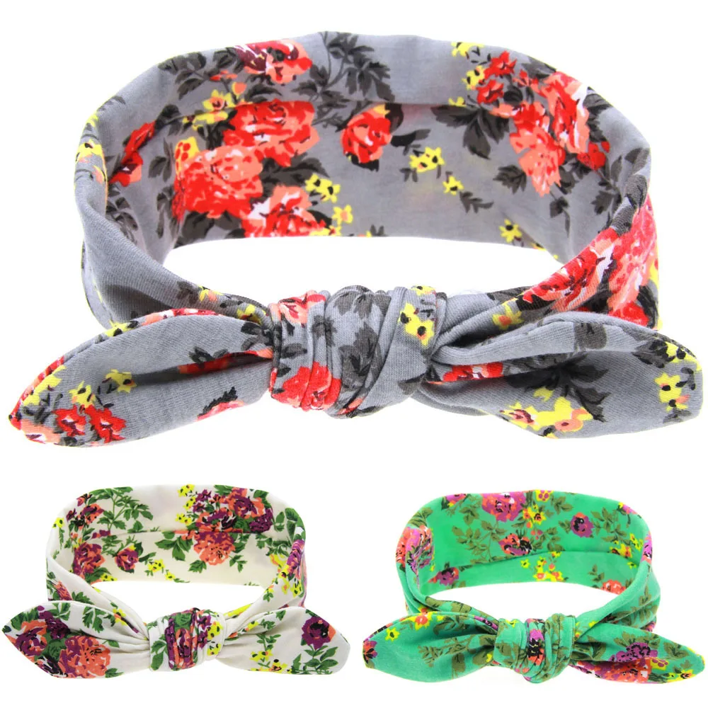 Colorful Newborn Toddler Headband Baby Girls Head Wrap Cotton Elastic Baby Headdress Kids Hair Band Girl Flower 0-4T